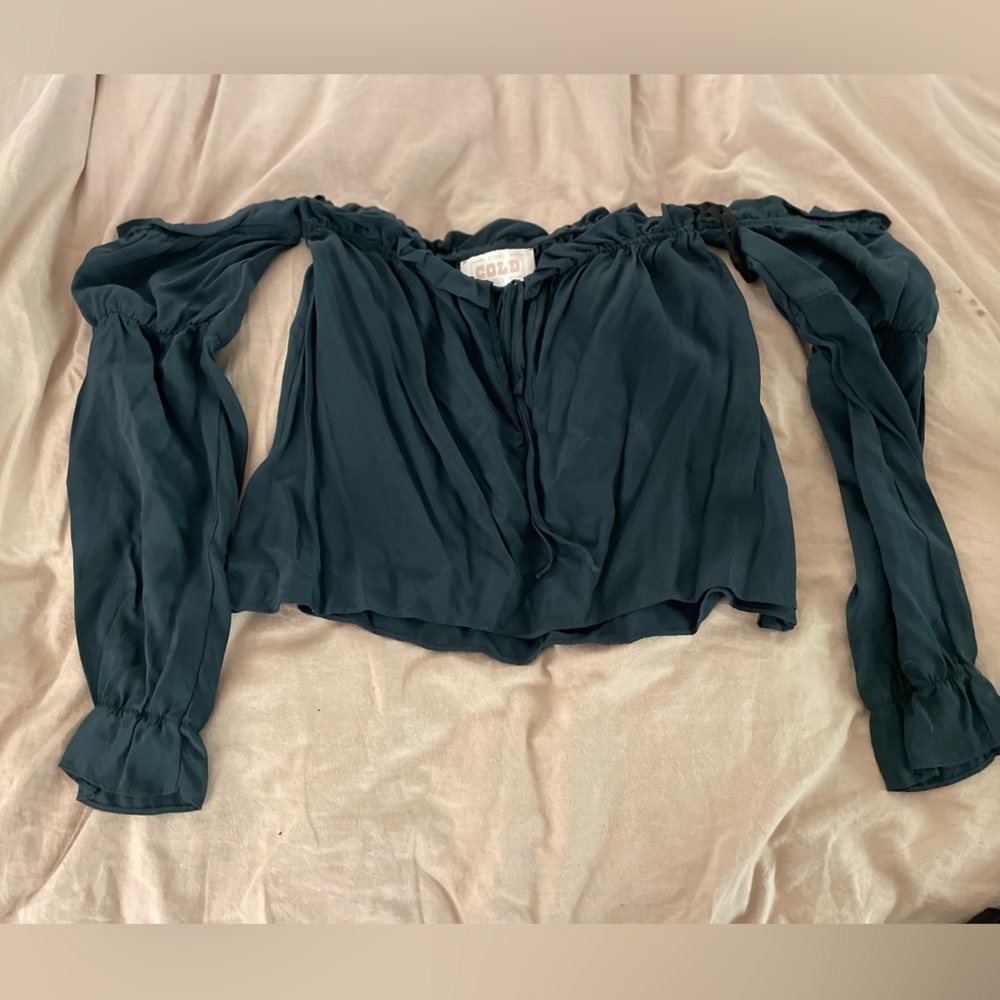 Silk off the shoulder top- stone cold fox